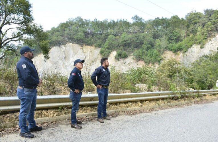 Titulares de Proteccion Civil Estatal y Municipal hacen recorridos de supervisión en Pinal de Amoles.