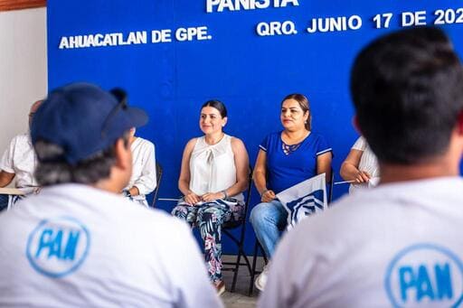 Lupita Ramírez resalta la unidad de la militancia panista en visita a Ahuacatlán de Guadalupe.