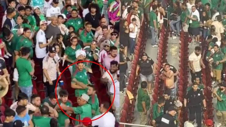 Imágenes fuertes | Mexicano apuñaló en el cuello a compatriota durante el partido de México